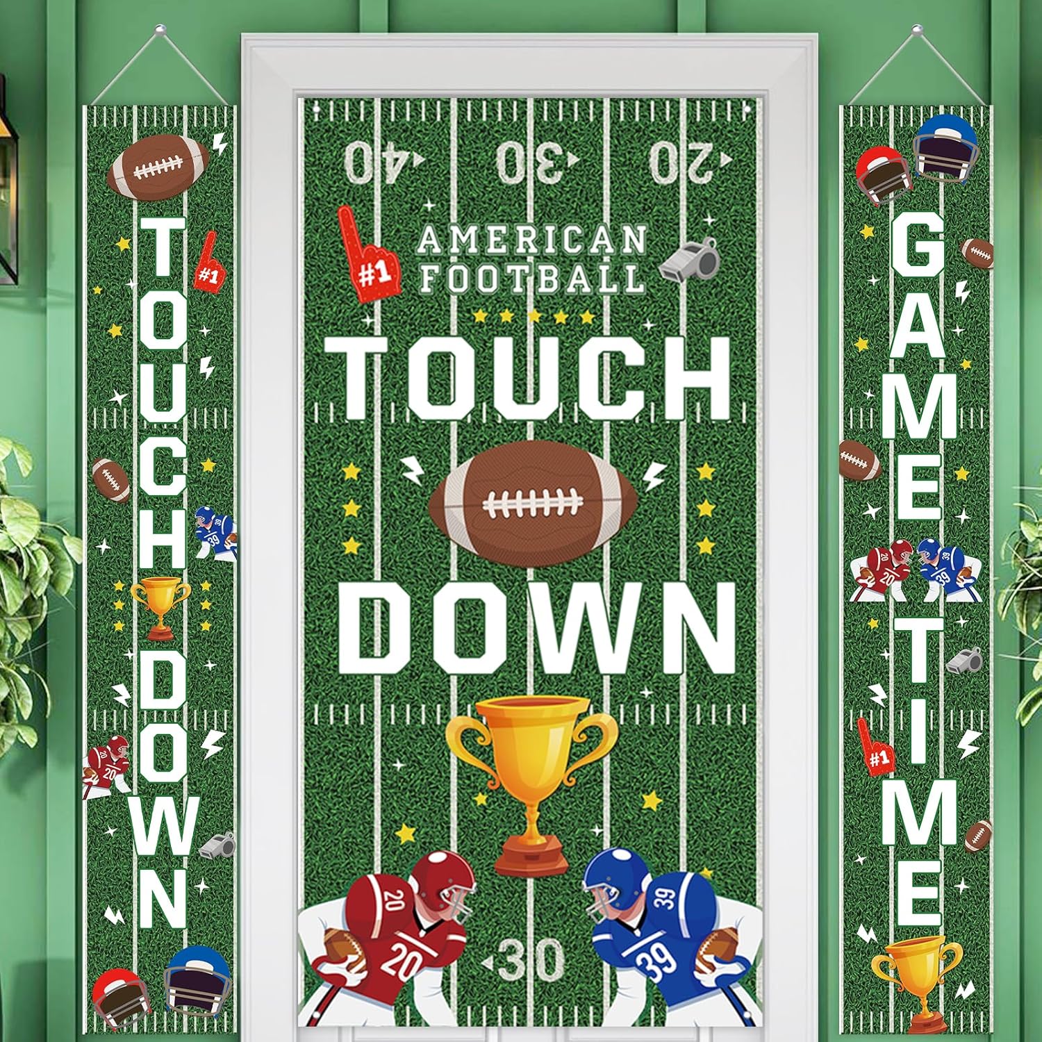 Football Party Decorations Door Banner Set