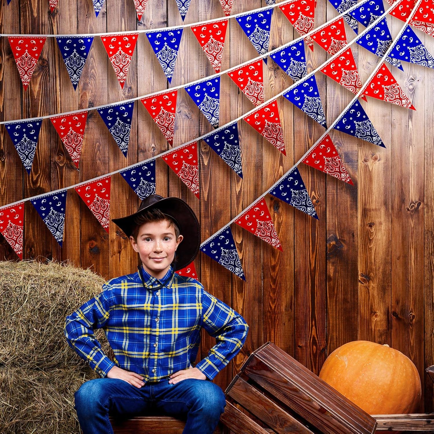Frienda 6 Pack Western Cowboy Decorations Banner